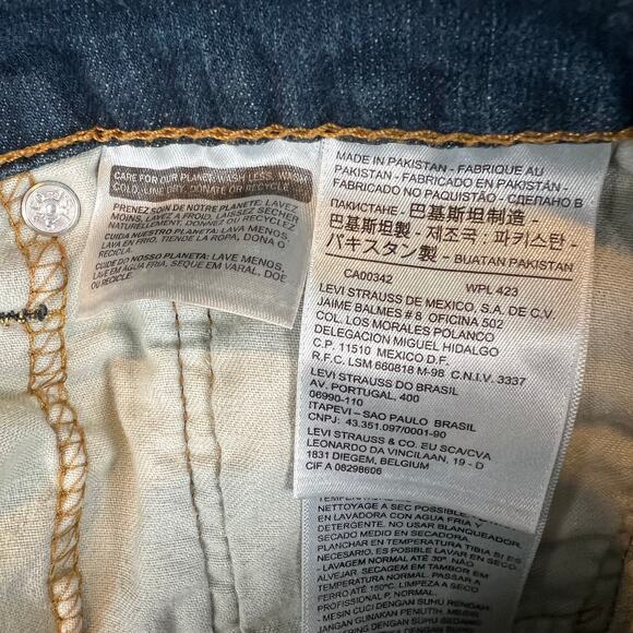 Levis‎ 502 Jeans Mens 34x30 Blue Regular Tapered Mid Rise Dark Wash Denim - Picture 8 of 10